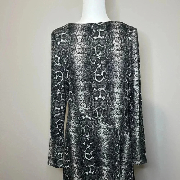 Nicole  Miller Sweater Knit Dress Snakeskin Pattern - Picture 8 of 11